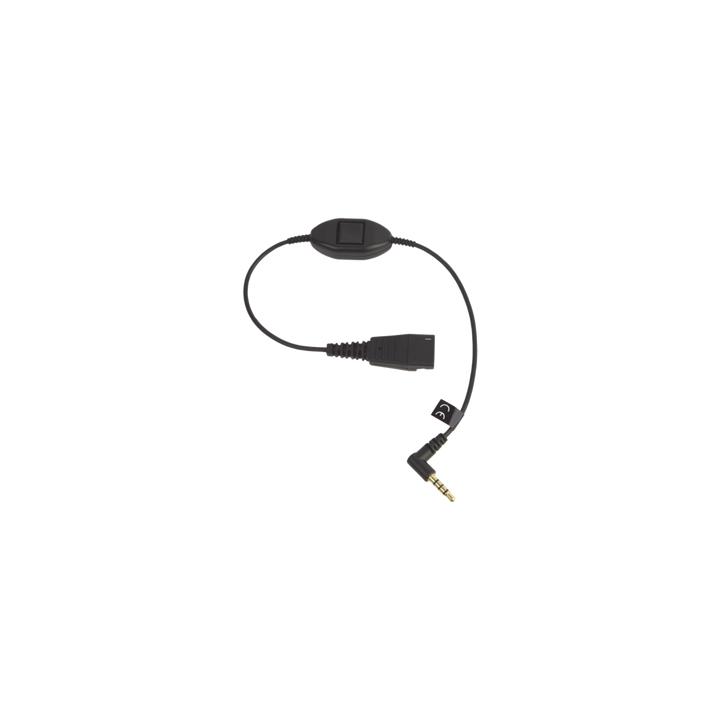 Jabra Cord QD a conector de 3.5 mm con Push-to-Talk para teléfonos celulares smartphones (8800-00-103)