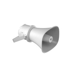 Altavoz IP Tipo Trompeta | 7 Watts | PoE+ |  Reproducción de Audio vía Red | IP67 | Salida de 12 VCD | Metal |