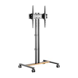 Soporte Móvil para Pantalla | Compatibilidad VESA 200x200 hasta  600x400 / Ruedas con Frenos / Ajuste de Altura y