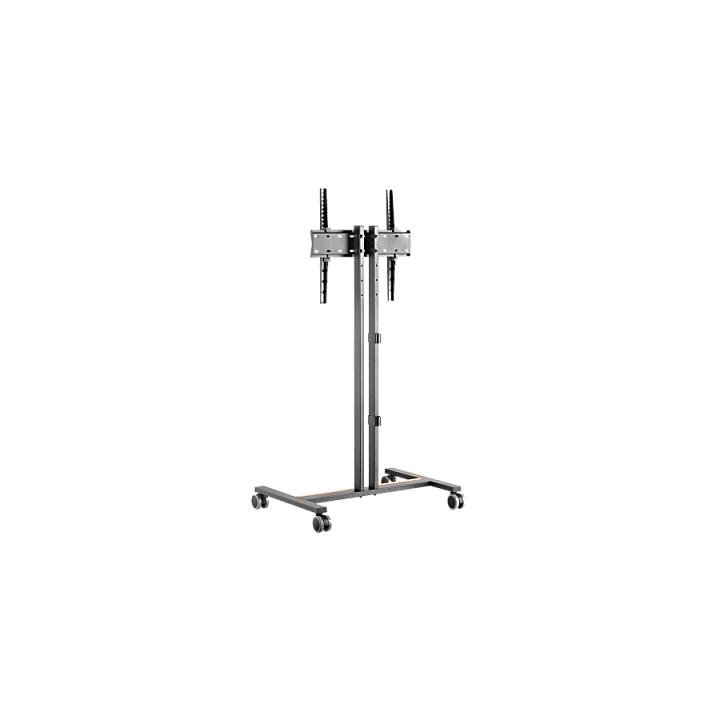 Soporte Móvil para Pantalla | Compatibilidad VESA 200x200 hasta  600x400 / Ruedas con Frenos / Ajuste de Altura y