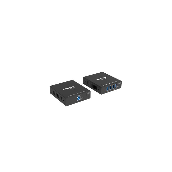 Extensor USB 3.0 | Hasta 100 m por CAT6a | PoC Bidireccional 24 Vcc | RS-232 | 4x USB-A