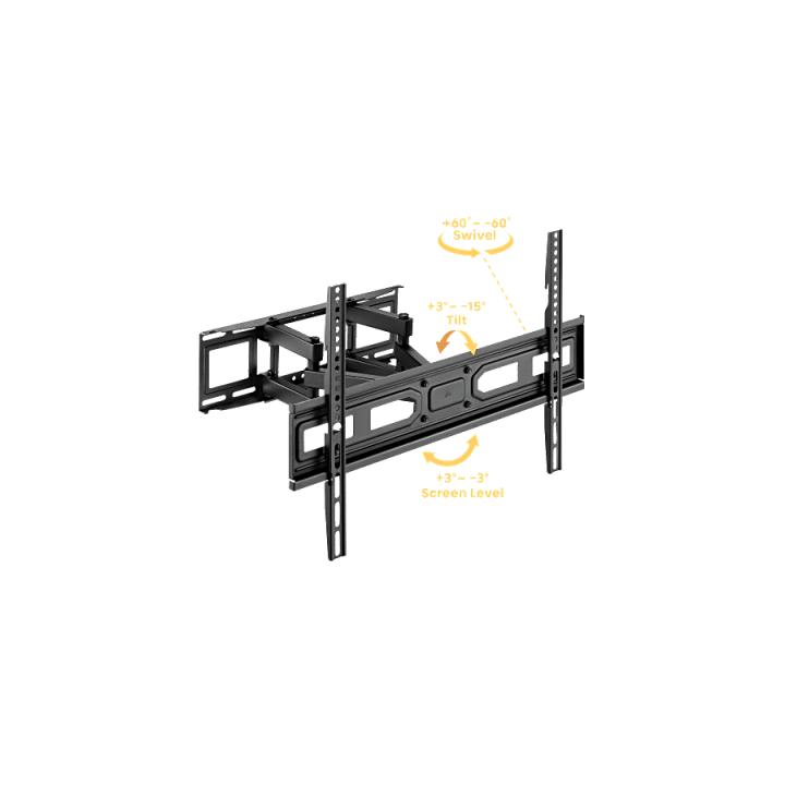 Montaje de Pared Universal Articulado para Monitores de 37 a 80" | Carga Máxima 40 Kg | Vesa  100 x 100 a 600 x 400|