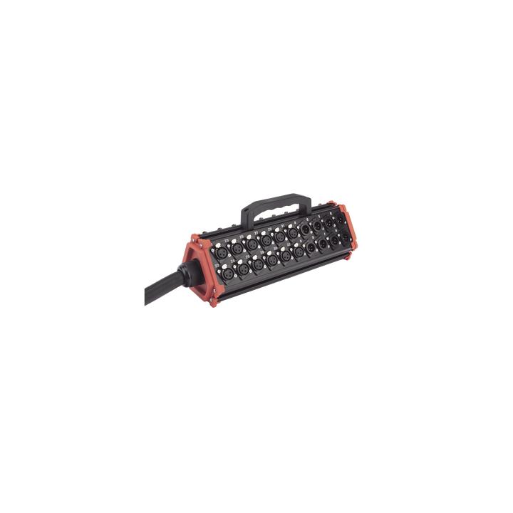 STAGEBOX, 32+8 CANALES, 8 EXTREMOS SON SCMM3 XLR Macho, LOS OTROS 32 EXTREMOS SON SCMF3 XLR Hembra de 3 núcleos con