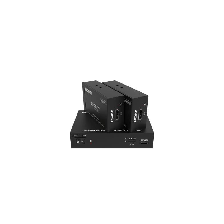 Splitter HDMI 1x2 | 4K@60Hz a 60m | 4K@30Hz a 70m | Cable Cat6 | EDID | HDCP 2.2 | Salida Loop