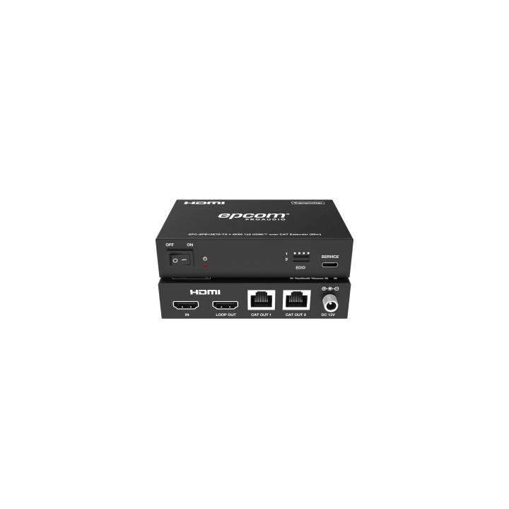 Splitter HDMI 1x2 | 4K@60Hz a 60m | 4K@30Hz a 70m | Cable Cat6 | EDID | HDCP 2.2 | Salida Loop