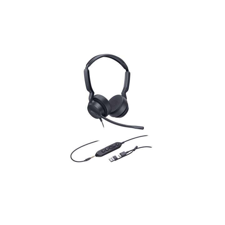 Diadema Alámbrica UH42 SE Dual de Yealink Certificada para Microsoft Teams con USB-C/A