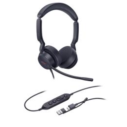Diadema Alámbrica UH44 Dual UC de Yealink con Conectividad USB-C/A y Amplia Compatibilidad