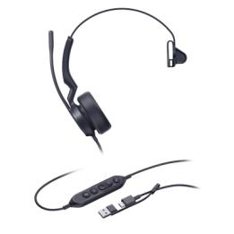 Diadema Alámbrica Yealink UH44 Mono USB-C/A Certificada con Microsoft Teams
