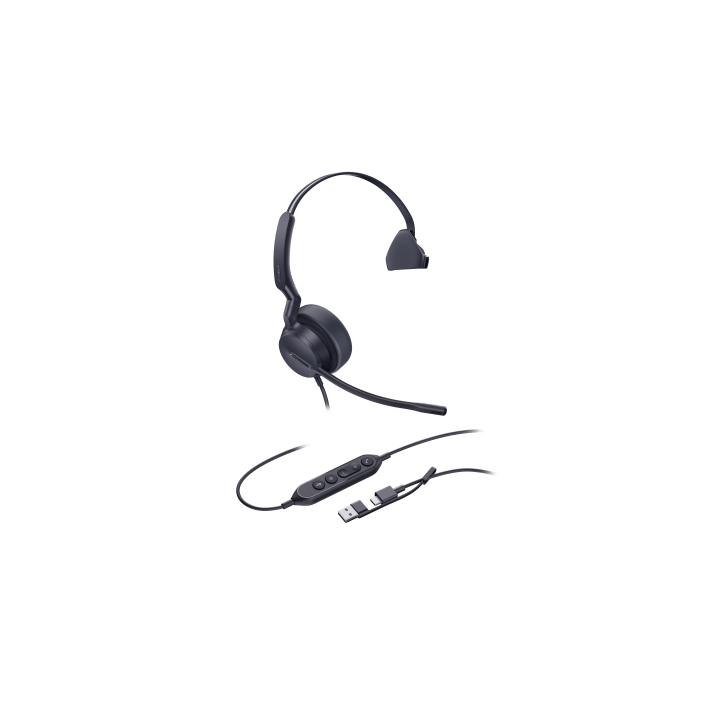 Diadema Alámbrica Yealink UH44 Mono USB-C/A Certificada con Microsoft Teams