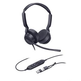 Diadema Alámbrica Yealink UH42 Dual con Audio HD y Conectividad USB-C/A Certificada con Microsoft Teams