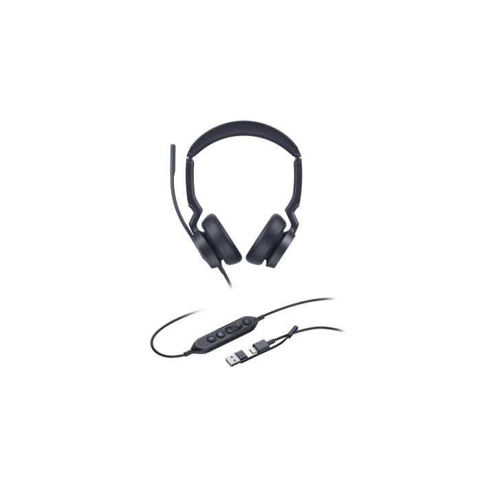 Diadema Alámbrica Yealink UH46 Dual USB-C/A Certificada con Microsoft Teams