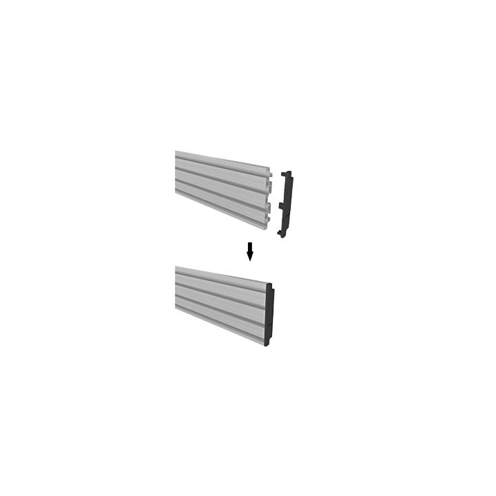 Accesorio_ Riel de Aluminio con Longitud 1000 mm |  Incluye Tapas laterales  | Compatible con estructura para Videowall