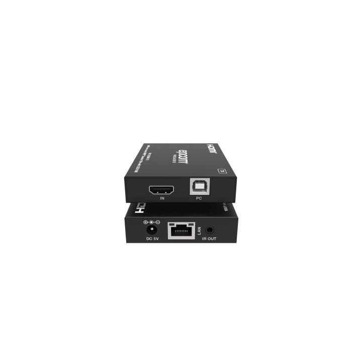Extensor HDMI con KVM | Sobre IP | Transmisión hasta 150m | Cat5e/6 | HDCP 1.4 | 1080p | Control IR | Compatible