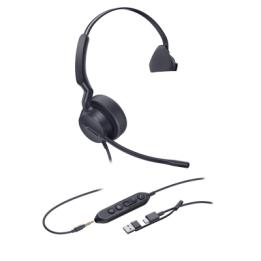 Diadema Alámbrica UH42 SE Mono de Yealink Certificada para Microsoft Teams con USB-C/A