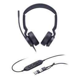 Diadema Alámbrica Yealink UH44 Dual USB-C/A Certificada con Microsoft Teams