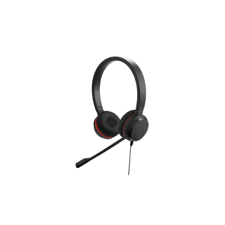 Jabra Evolve 20 DUO con Conexión USB C/A, Micrófono con Cancelación de Ruido de Ultima Generación, Configuración