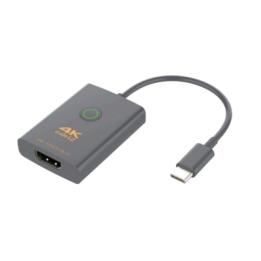 Adaptador USB-C a HDMI con Seguridad de Un Clic | Resolución 4K Ultra HD 60Hz | HDMI 2.0b 18 Gbps | DP 1.2a |