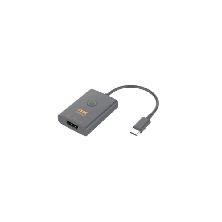 Adaptador USB-C a HDMI con Seguridad de Un Clic | Resolución 4K Ultra HD 60Hz | HDMI 2.0b 18 Gbps | DP 1.2a |