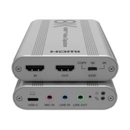 Tarjeta de Captura HDMI 8K a USB 3.2 Gen 1 | Resolución 8K@60Hz y 4K2K@144Hz | Ancho de Banda 48Gbps | Mezcla de Audio