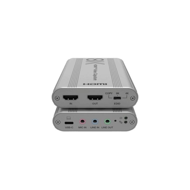 Tarjeta de Captura HDMI 8K a USB 3.2 Gen 1 | Resolución 8K@60Hz y 4K2K@144Hz | Ancho de Banda 48Gbps | Mezcla de Audio