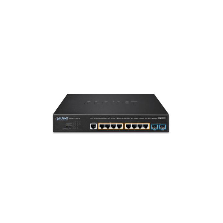 Switch AV Administrable Capa 2/ Compatible con Dante / 4 Puertos Gigabit PoE++ 802.3bt 95W + 4 Puertos Gigabit PoE+