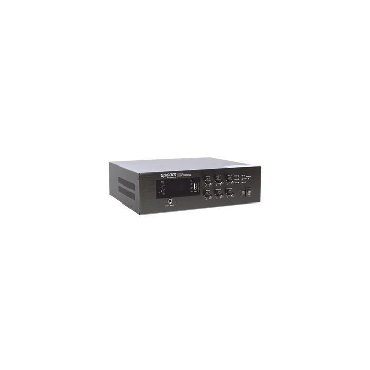 Mini Amplificador de Audio Mezclador | 240W RMS | Sistema 70/100V | MP3 | Tuner | Bluetooth | Musica ambiental y Voceo
