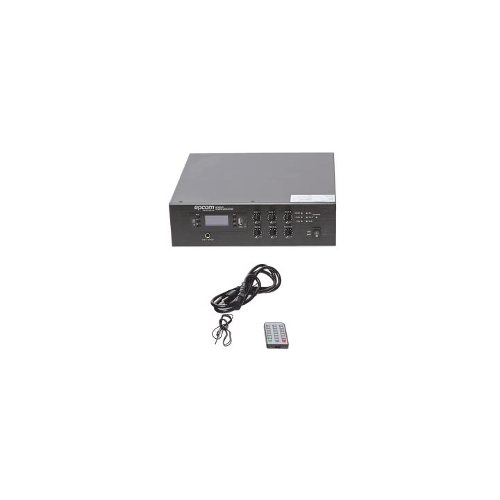 Mini Amplificador de Audio Mezclador | 240W RMS | Sistema 70/100V | MP3 | Tuner | Bluetooth | Musica ambiental y Voceo