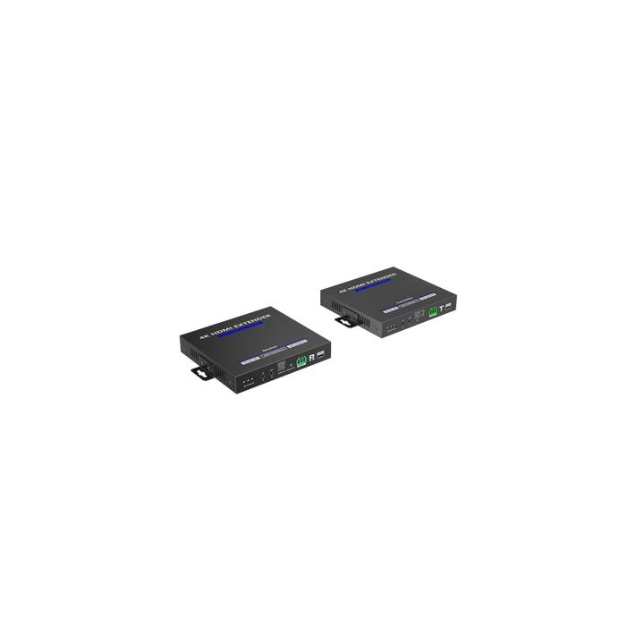 KIT EXTENSOR HDMI 4K@60HZ sobre IP GIGABIT | IPCOLOR | 100m en Conexión Uno a Uno |  Salida Loop | IR Bi-Direccional |
