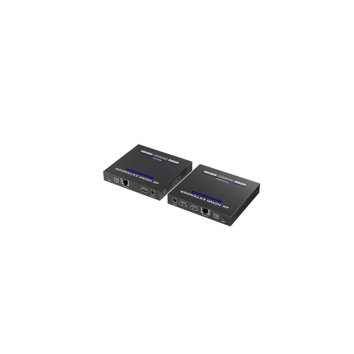 KIT EXTENSOR HDMI 4K@60HZ sobre IP GIGABIT | IPCOLOR | 100m en Conexión Uno a Uno |  Salida Loop | IR Bi-Direccional |