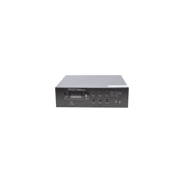 Mini Amplificador de Audio Mezclador | 120W RMS | Sistema 70/100V | MP3 | Tuner | Bluetooth | Musica ambiental y Voceo
