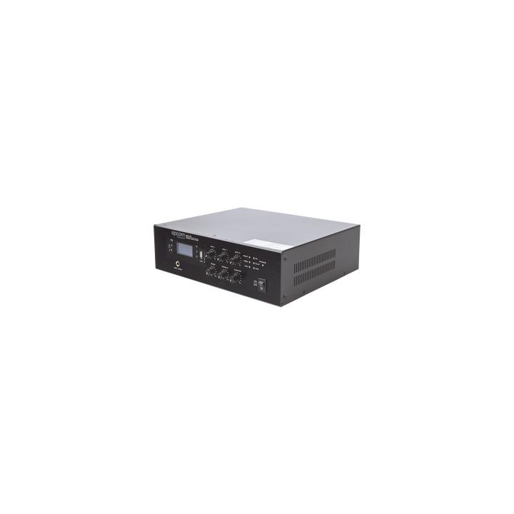 Mini Amplificador de Audio Mezclador | 120W RMS | Sistema 70/100V | MP3 | Tuner | Bluetooth | Musica ambiental y Voceo