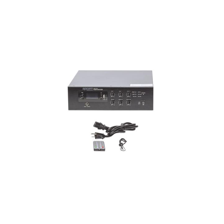 Mini Amplificador de Audio Mezclador | 120W RMS | Sistema 70/100V | MP3 | Tuner | Bluetooth | Musica ambiental y Voceo