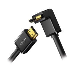 Cable HDMI 2.0 en Ángulo de 90° / 3 Metros (9.84 Pies) / 4K@60Hz / HDR / 3D / HEC (Canal Ethernet HDMI) / ARC (Canal