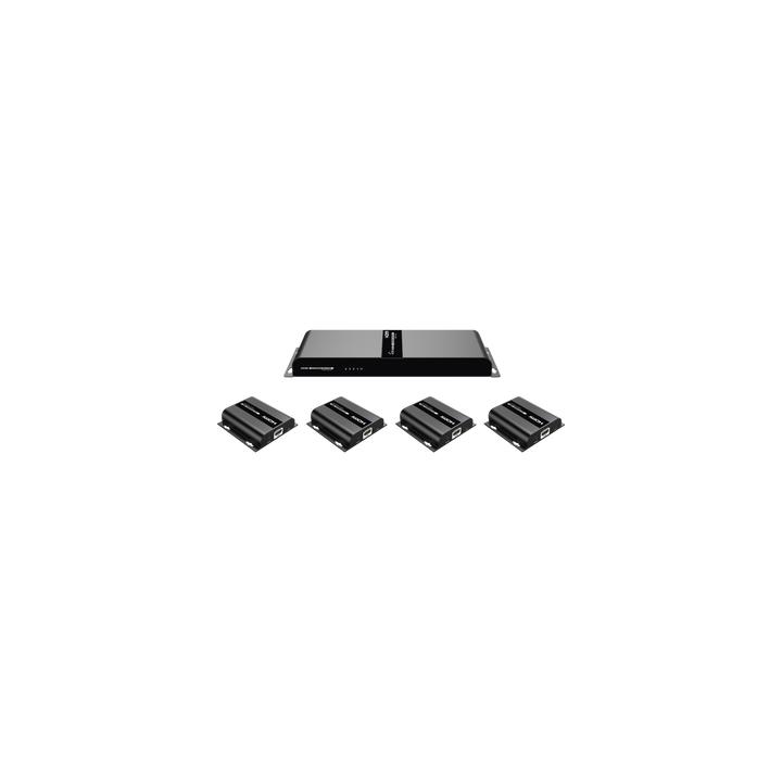 Kit Divisor y Extensor HDMI (Extender Splitter) | Divide 1 Fuente HDMI a 4 Pantallas | Extiende la señal HDMI hasta