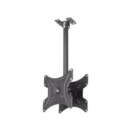 Montaje de Techo Universal Doble  para Monitores de 17 a  42" | Soporta hasta 22 KG x monitor/ VESA 75X75, 100X100,