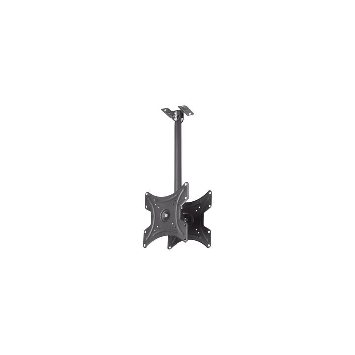 Montaje de Techo Universal Doble  para Monitores de 17 a  42" | Soporta hasta 22 KG x monitor/ VESA 75X75, 100X100,