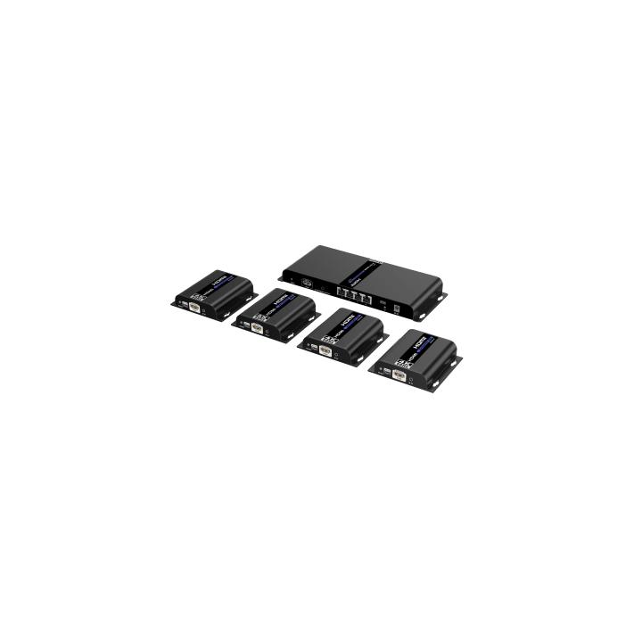 Kit Divisor y Extensor HDMI (Extender Splitter) | Divide 1 Fuente HDMI a 4 Pantallas | Extiende la señal HDMI hasta