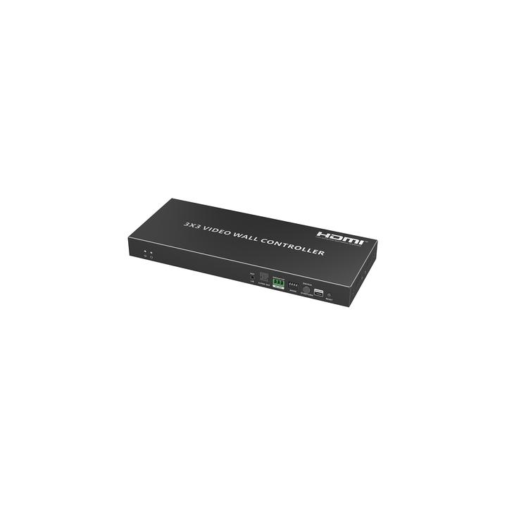 Controlador de video Wall | 1 entrada de fuente fuente HDMI a 9 salidas HDMI | 3x3 | 4K60Hz