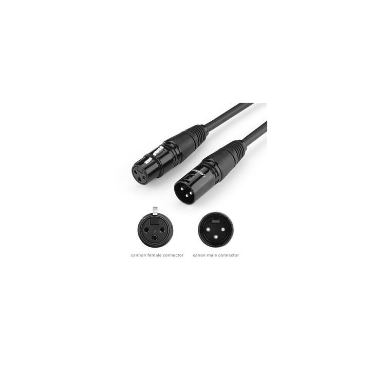 Cable para Micrófono XLR Tipo Canon Macho a Hembra | 15 Metros | Plug & Play | Anti interferencias | Triple Blindaje |