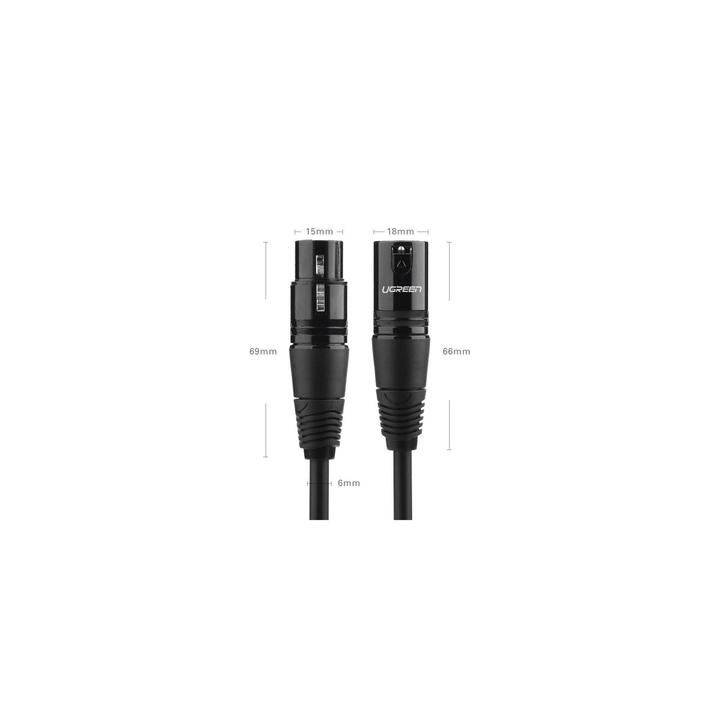 Cable para Micrófono XLR Tipo Canon Macho a Hembra | 15 Metros | Plug & Play | Anti interferencias | Triple Blindaje |