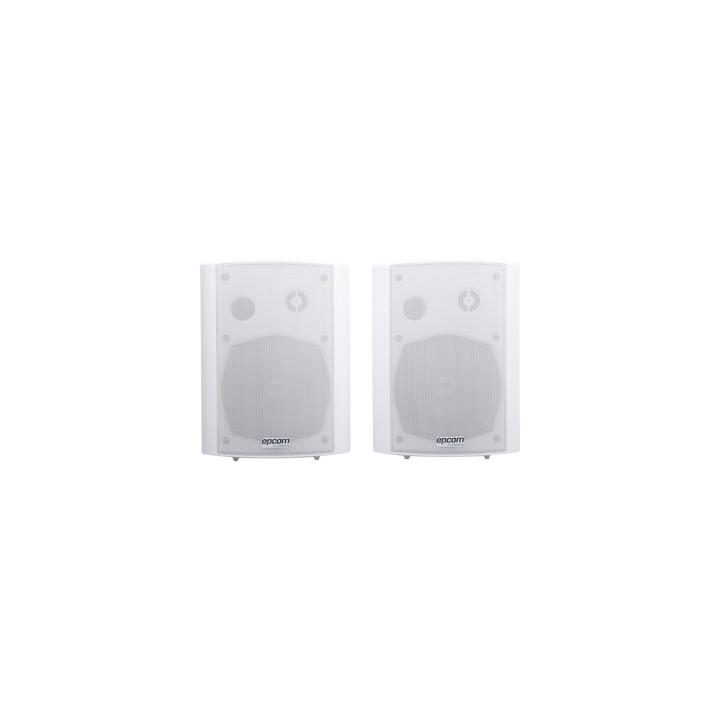 Altavoces Amplificada de Montaje en Pared 5"+1.5" | RMS 20W@8ohms y Pasivo 20W | Material ABS | Reja Metálica |