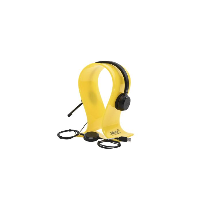 Jabra Evolve 30 Duo con conexión USB / 3.5mm, micrófono con cancelación de ruido y controlador en el cable con