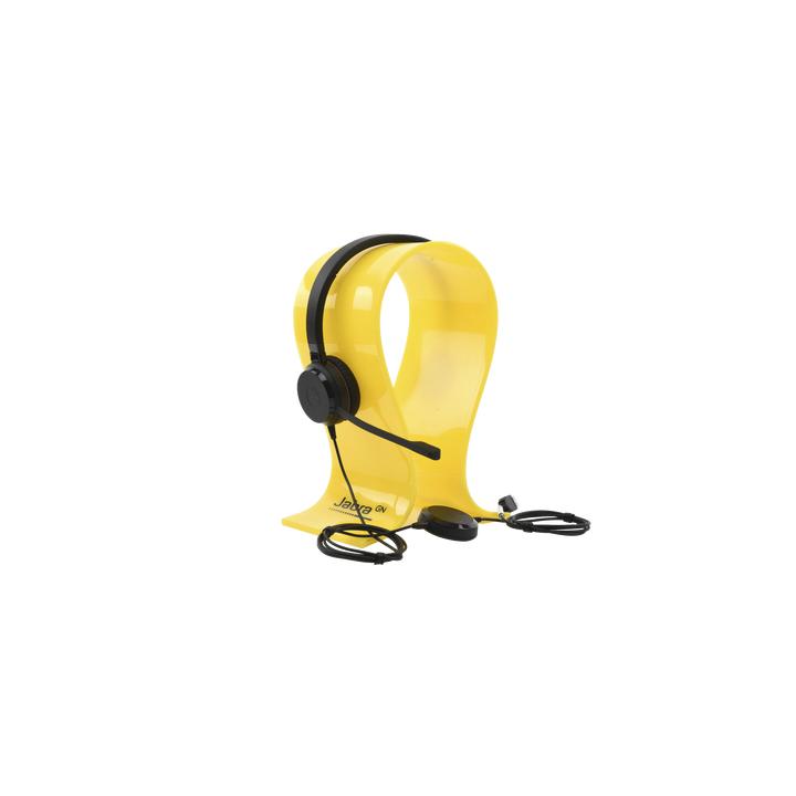 Jabra Evolve 30 Duo con conexión USB / 3.5mm, micrófono con cancelación de ruido y controlador en el cable con