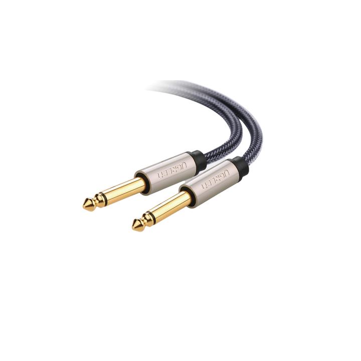 Cable de Audio Mono 6.35mm (1/4") Macho a 6.35mm (1/4") Macho / 10 Metros / Núcleo de Cobre / Blindaje Interno / Nylon