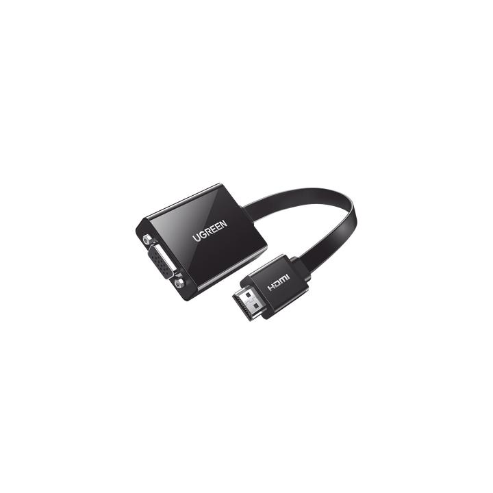 Adaptador HDMI a VGA / Resolución 1080P / Audio 3.5mm / Con Puerto Micro USB para Alimentación / Plug & Play / No