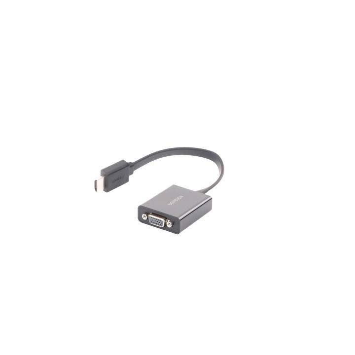 Adaptador HDMI a VGA / Resolución 1080P / Audio 3.5mm / Con Puerto Micro USB para Alimentación / Plug & Play / No