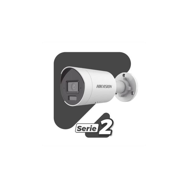 [Dual Light + 2 Micrófonos Integrados] Bala IP 6 Megapixel / Lente 2.8 mm / 40 mts Luz Blanca + 40 mts IR / ACUSENSE /