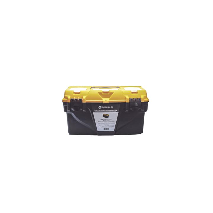 Caja Porta Herramientas 17", 44x26x23 cm Bicolor con Compartimientos para Tornillos.