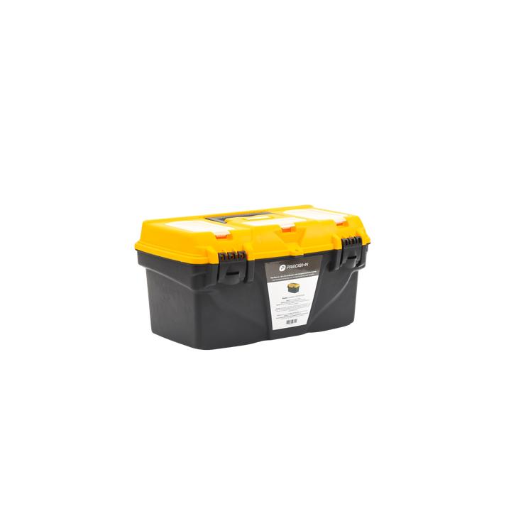Caja Porta Herramientas 17", 44x26x23 cm Bicolor con Compartimientos para Tornillos.