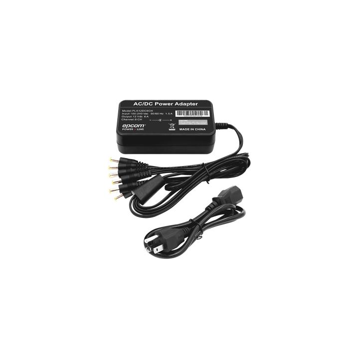 Fuente de Poder de 6 Salidas tipo Jack Macho de 12 Vcc / 6 Amper